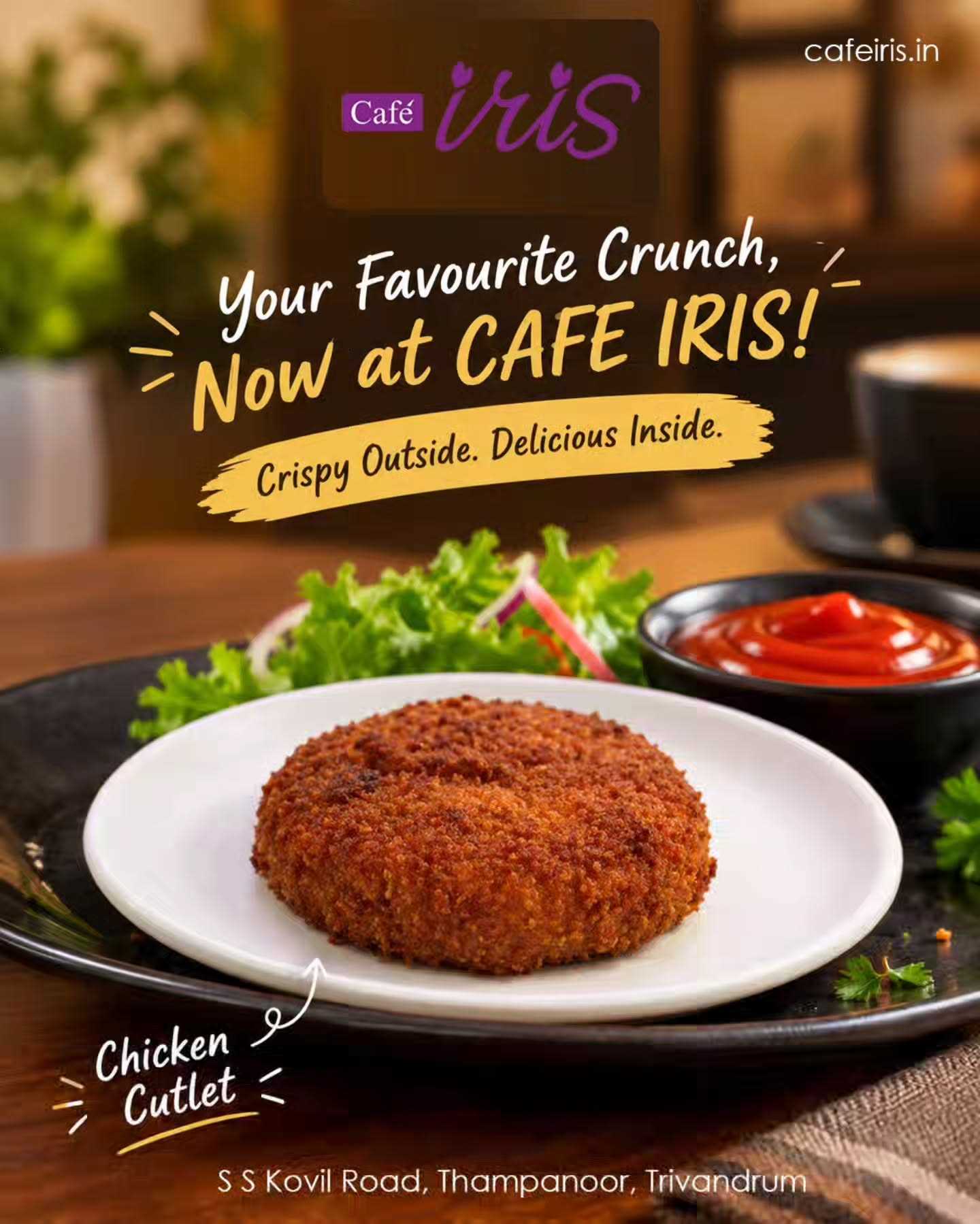Café Iris Wall Art & Chalk Menu